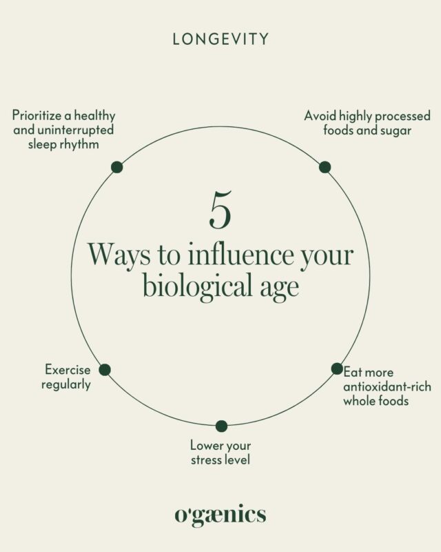 Cell protection infographic - 5 ways to influence your biological age