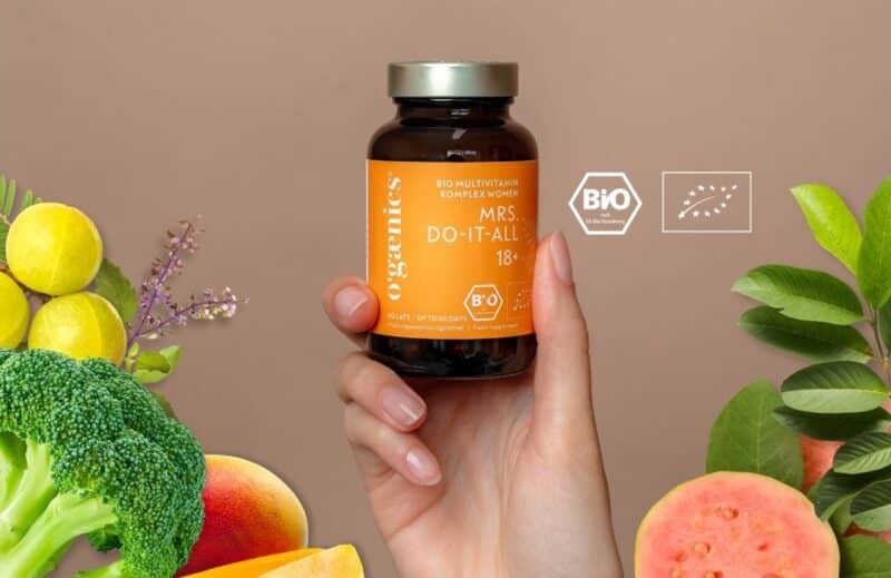 Ogaenics-Mrs-Do-It-All-18+-Bio-Multivitaminkomplex-Frauen-Fruchtbarkeit-Nahrungsergaenzung-Gemüse
