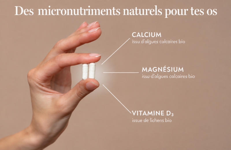 Ogaenics-Bone Nanza-Complexe de calcium bio-Magnésium-Vitamine D3-Contenu du complément alimentaire Ogaenics-Bone Nanza-Complexe de calcium bio-Magnésium-Vitamine D3-Contenu du complément alimentaire